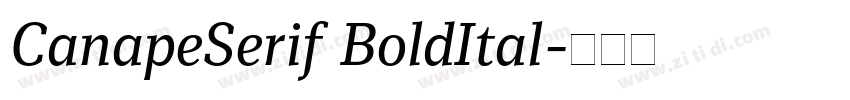 CanapeSerif BoldItal字体转换